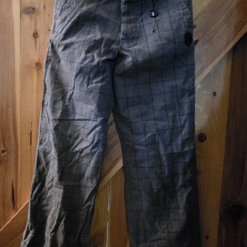 DC Women's Checkered Chinos - Gray